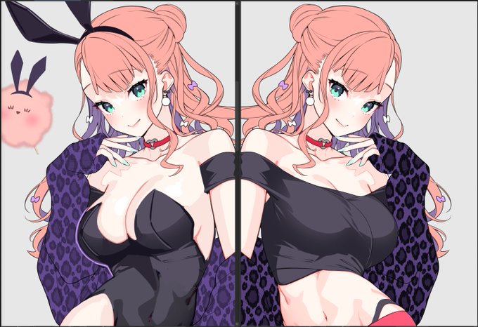 @NFmnccc0314 お付き合いいただきありがとうございました!
間に合った!!!(間に合ってない)

明日も13時〜モニカちゃんの塗り配信するよ😊

バニーの日だったのでおまけはバニーになりました 