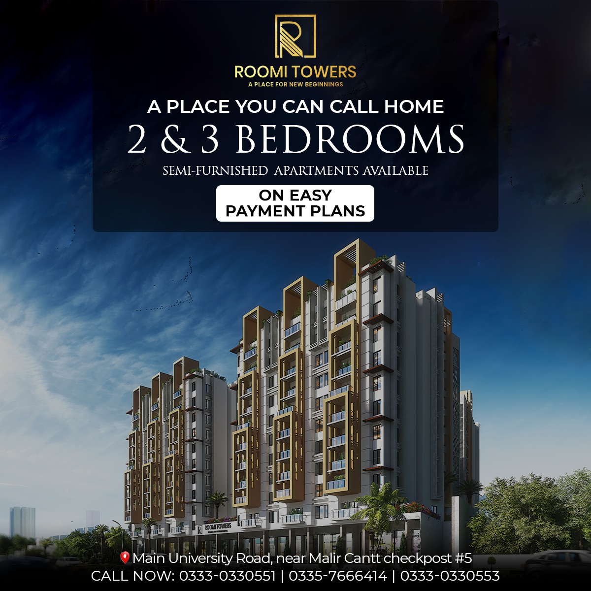 buildersroomi's tweet photo. Semi-furnished Luxurious Apartments

2 &amp; 3 Bed Semi-furnished Apartments
At Main University Road, Near Malir Cantt Checkpost #5

For Details Call or Whatsapp us | +92 333 0330551 | +92 335 7666414 | +92 3330330553 or schedule your visit at: https://t.co/xxvPK1ymAK https://t.co/fdvXzUJ7vX