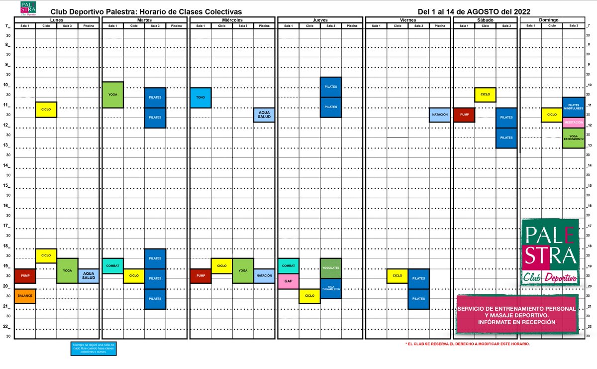 PalestraRivas's tweet photo. AGOSTO!

Os dejamos el horario de clases colectivas hasta el 14 de #agosto 👇👇👇

#NoParamos #FelizMartes https://t.co/8MCIeyhTKr