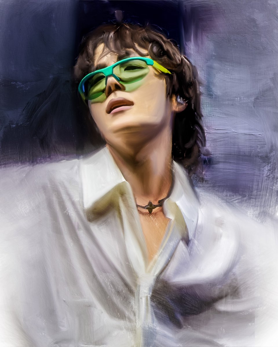 CaVitory's tweet photo. Today is a disgusting day. I burned in the sun and I was banned. Therefore, purely for myself. To cheer up, I'll leave my oil retouching and this baby here. #jhopeAtLollapalooza #JHOPE IT WAS AN INCREDIBLE PERFORMANCE🤯💜 https://t.co/F87jZifmal