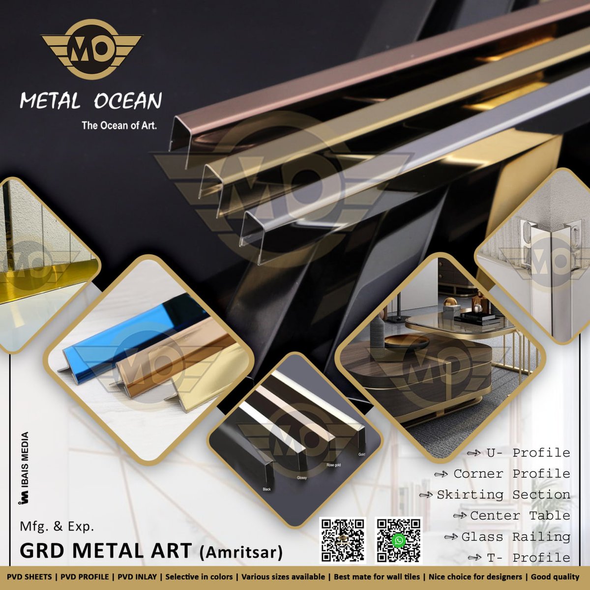 ibais_hardware's tweet photo. GRD METAL ART (AMRITSAR)

For enquiry via WhatsApp click: 
https://t.co/TU7CUvOeVP

Mr. Simranjit Singh - 97818 28236 
#architecturaldesign
#pvdprofile #pvdwave #pvdsection #pvdstrip #homedecorideas #interiorstyling 
.
@IBAISMEDIA https://t.co/psGk0wcNyD