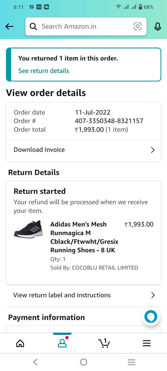 realmanish20's tweet photo. #AmazonIndia
#customersupport 
@amazonIN 
@AmazonHelp 

Please help me out and resolve this issue 🙏🏻 https://t.co/TnPhwA1lFn