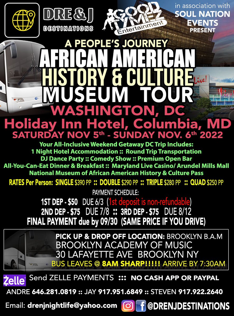 jay_bertete's tweet image. COVID-19 Protocols Are In Effect 
Mask are Mandatory While on Bus while near other Guest 
We are Committed to Your Health &amp;amp; Safety

IG/FB/TWITTER : @DRENJDESTINATIONS

Follow @andreriley2016 @jay_bertete @tymezgood

Email : drenjnightlife@yahoo.com

#lifestyle #getawayweekend