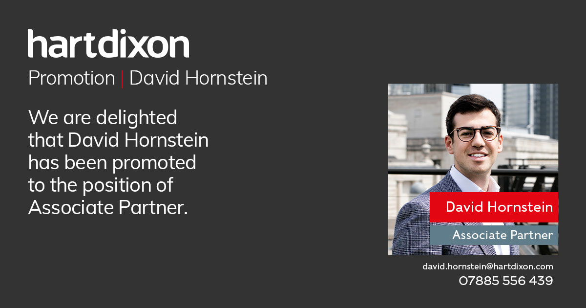 We are delighted to announce that David Hornstein has been promoted to the position of #AssociatePartner. 

#Promotions #BuildingConsultancy #ContractAdministration #BuildingSurveyor #HartDixon 
hartdixon.com/meet-the-team/…