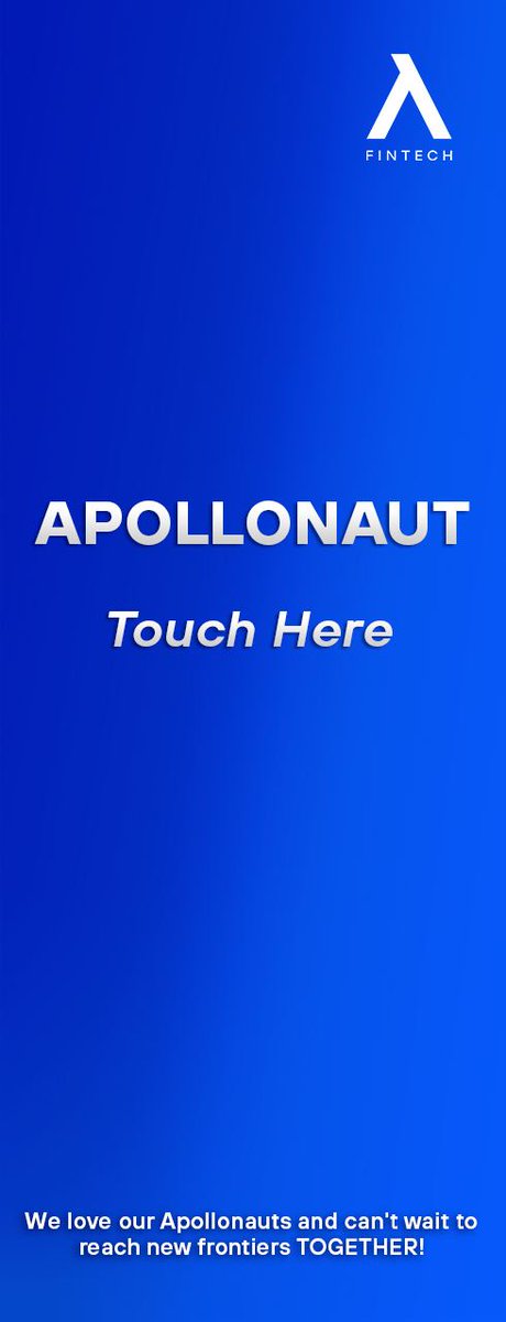 aplfintech's tweet image. Touch here🚀

#ApolloFintech #Apollo #Fintech #Crypto #Cryptocurrency