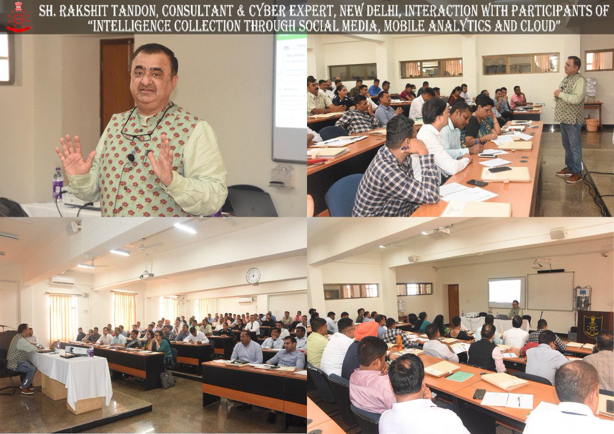 NEPA_GoI's tweet photo. Sh. Rakshit Tandon, Consultant and Cyber Expert in interaction with participants of "Intelligence Collection through Social Media, Mobile Analytics and Cloud" on 02/08/2022 at NEPA. @HMOIndia https://t.co/I88M58pjmB