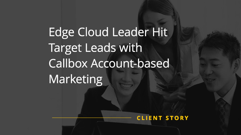 vanessamillercb's tweet photo. The edge #Cloud services leader recently expanded its #content delivery capacity in order to support the strong demand for #Online content.
Find out how
@CallboxInc
helped them. https://t.co/750ZzjUSe4
#targetleads #bestleadgenerationcompanies https://t.co/BJwdGrXbfu
