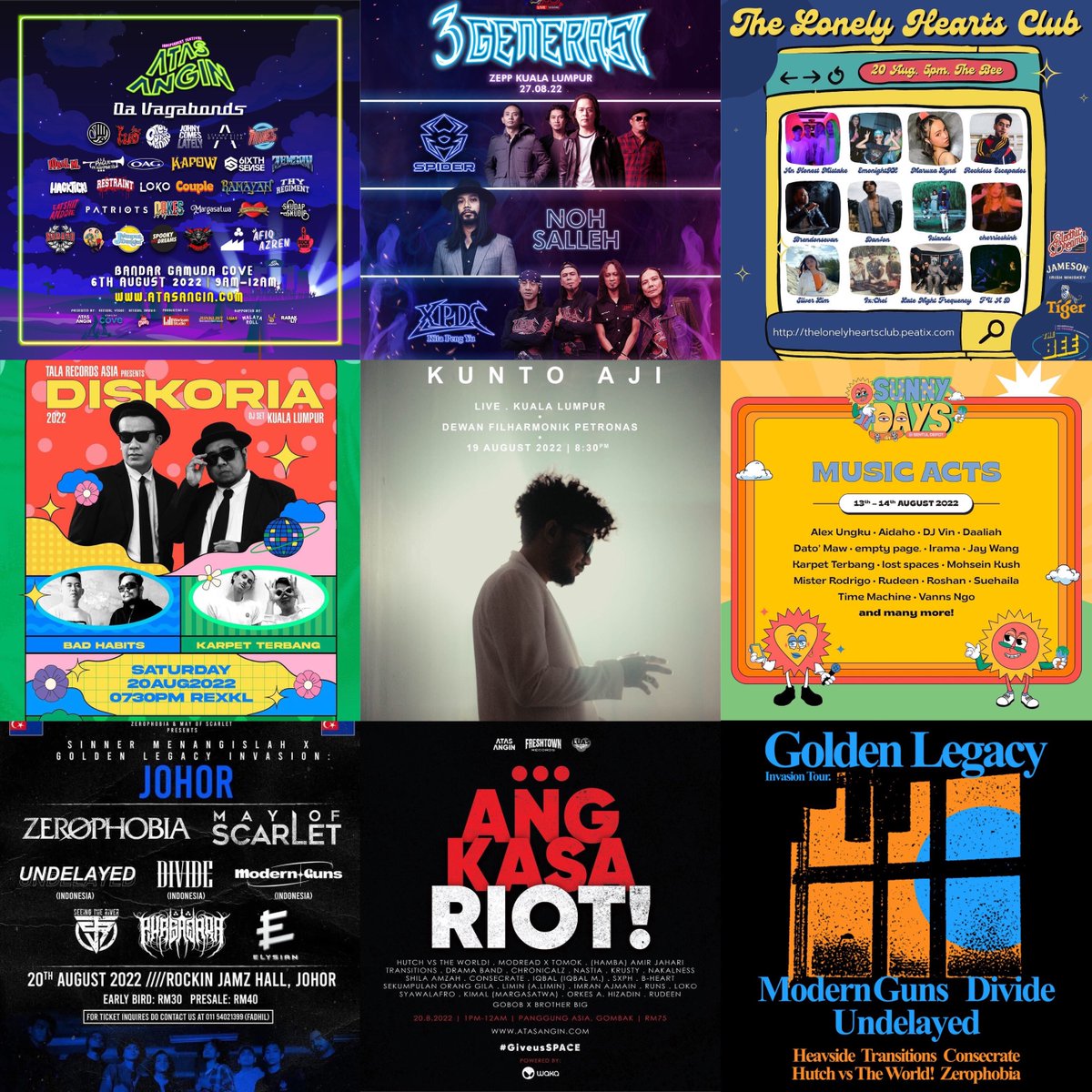 upcoming events around Malaysia in August!

rt &amp; follow this thread for more updates.