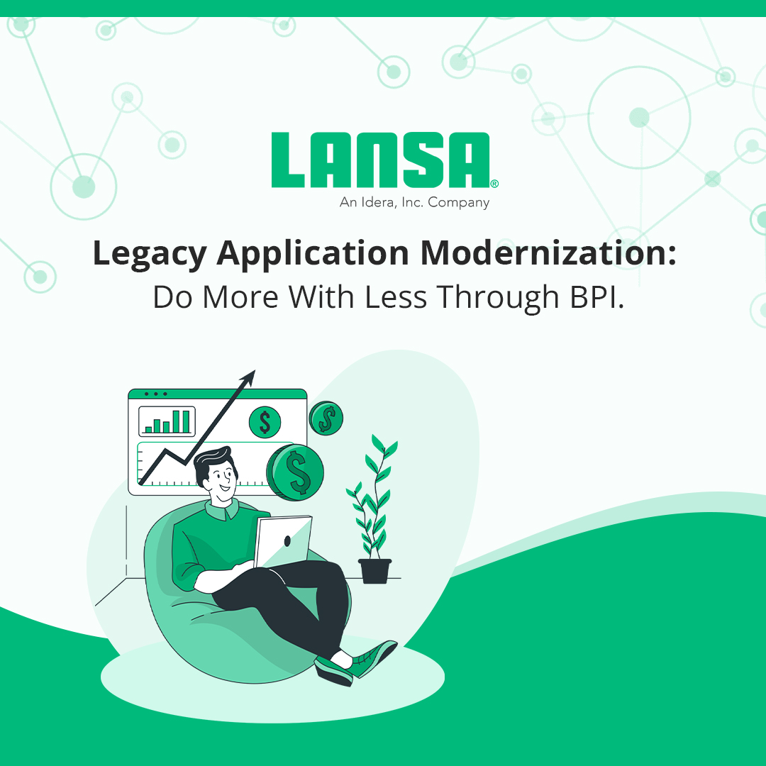 LANSA's tweet photo. โ
Do more with less using BPI and legacy #applicationmodernization. Learn more about how @LANSA can help you transform ๐จโ๐ป your legacy systems with less ๐๐ https://t.co/AsSzCMD4r8
#IBMi #IBMimodernization #Legacyapps
#ApplicationModernization #Legacyapplicationmodernization https://t.co/RhH3a4iP8k