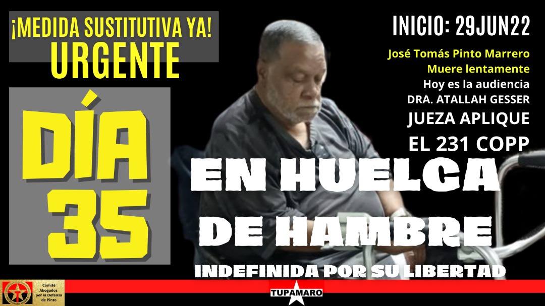 #MedidaSustitutivaParaPintoYa 
<a href="/TarekWiliamSaab/">Tarek William Saab</a> <a href="/TareckPSUV/">Tareck El Aissami</a> <a href="/MinpublicoVEN/">Ministerio Público venezolano</a> <a href="/atilioboron/">Atilio Boron</a> <a href="/evoespueblo/">Evo Morales Ayma</a> <a href="/LulaOficial/">Lula</a> <a href="/ONU_es/">Naciones Unidas</a> <a href="/ONU_derechos/">ONU Derechos Humanos - América del Sur</a> <a href="/cepal_onu/">CEPAL</a> <a href="/avnve/">Agencia Venezolana de Noticias</a> <a href="/RNVinformativa/">RNV Informativa</a> <a href="/mangozurda/">Oswaldo Rivero</a> <a href="/rhm1947/">Roberto Hernández Montoya</a> <a href="/MariaesPueblo/">María Alejandra Díaz Marín🐞🦗🦎🐝🐜</a> <a href="/BozaConValdez/">Boza, Curcio y Valdez</a> <a href="/tonyboza/">Tony Boza</a> <a href="/ACN_Cuba/">Agencia Cubana de Noticias</a> <a href="/teleSURtv/">teleSUR TV</a> <a href="/FosforitoTropa/">#TROPA #ONCA</a> <a href="/ibecast/">𝓘𝓷𝓰𝓻𝓲𝓭 𝓒𝓪𝓼𝓽𝓲𝓵𝓵𝓸 🍉</a>