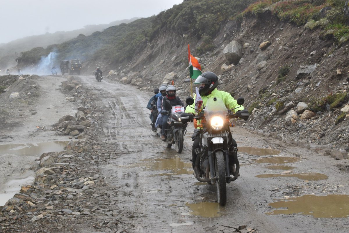 ProAssam's tweet photo. Inaugural #HolyTreeHolyWaterfall motorcycle expedition. Flagged off from #HolyTree, #Khinzemane - culminated at #HolyWaterFall traversing through arduous track in pristine mountains. Promoting tourism in #ArunachalPradesh.
@easterncomd
@GajrajCorps_IA
@adgpi @SpokespersonMoD https://t.co/BHfHR6On8d