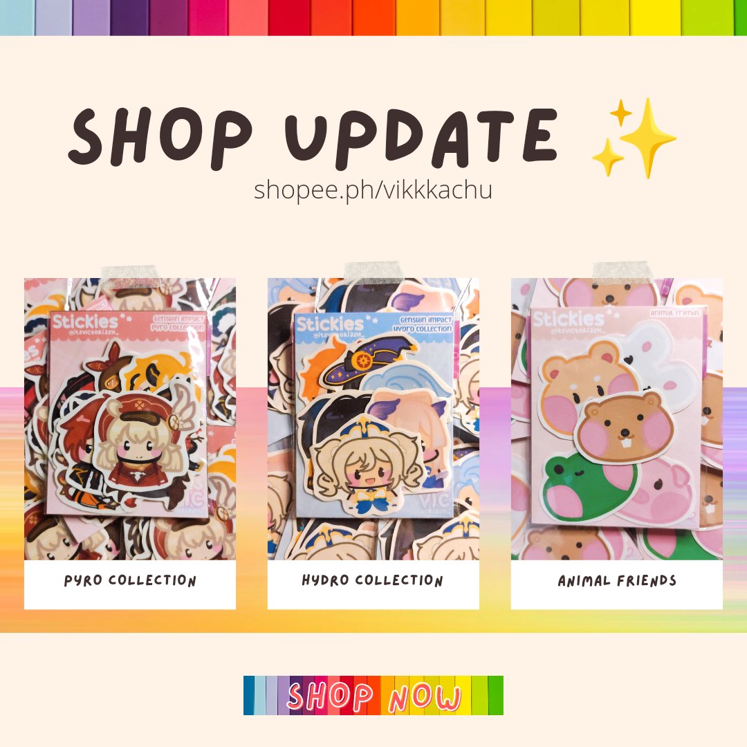 itsvictoriash's tweet photo. AUGUST SHOP UPDATE ๐
Glossy laminated sticker set ranges from 29php-59php only! (โ โฟใป)โโ
order yours now at:
https://t.co/2G6GwDSThN
ใฐ๏ธ
#shop #shopee #stickershop #commissionph #commissionsopen #commissionsopen2022 #commissionsheet #shopopen #shopph #doodlesticker https://t.co/PvM7pGEKJN