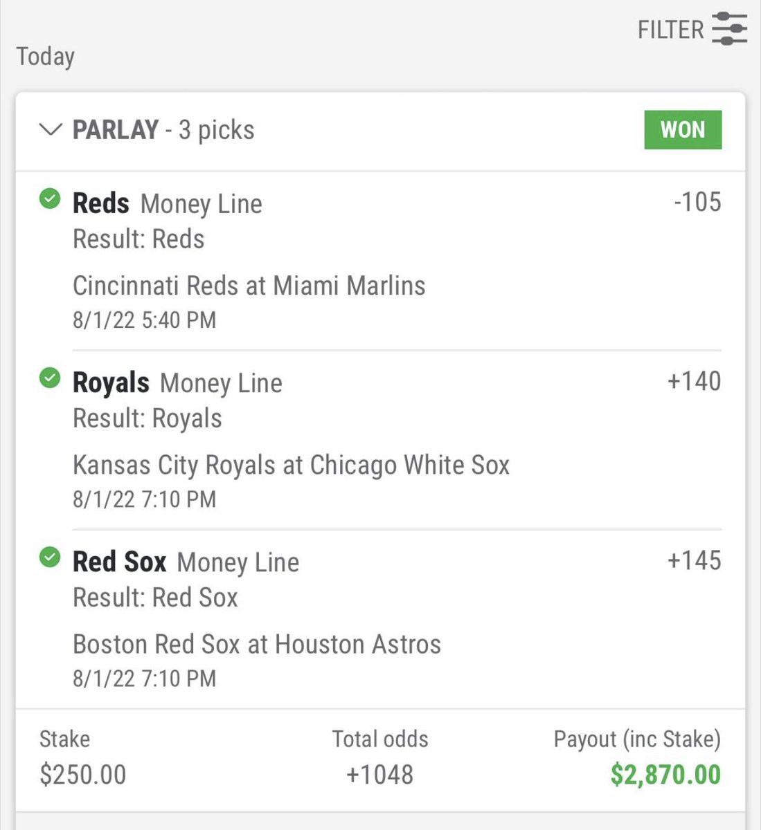 LocksExtreme's tweet photo. ANOTHER +1,048 PARLAY CASHES!🔥💰✅

#GamblingTwitter #DraftKings  #FanDuel  #FreePicks #Parlay #SportsBetting #SportsBettingTips #CashGiveaway #Giveaway https://t.co/kjzF5nIlvB