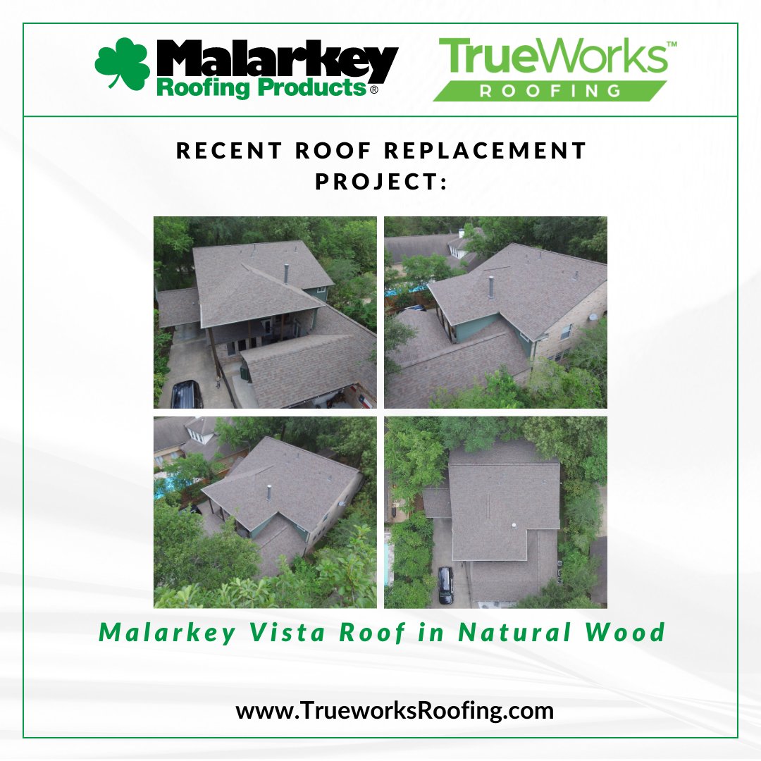 TrueworksR's tweet photo. Check out our pictures πΈ from a recent Malarkey Vista roof installation. How π beautiful is this roof? Visit our website and schedule a #roof consultation: https://t.co/Nxq4wKbTIv
.
.
.
#newroof #roofreplacement #houstonroofer #roofshingle #roofingcontractor #Malarkey https://t.co/cG8flB8n0w