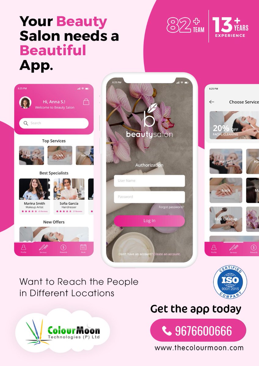 thecolourmoon's tweet image. Your beautiful saloon💄 is incomplete without a beautiful App📱.
With the app, it&apos;s easy to navigate all your products, 

thecolourmoon.com/beauty-makeup-…
☎️ Call/Whatsapp : +91 9676600666

#beautyapp #beautyappdevelopment #appdevelopment #mobileapp #appdevelopers #salonapp #beautyapp