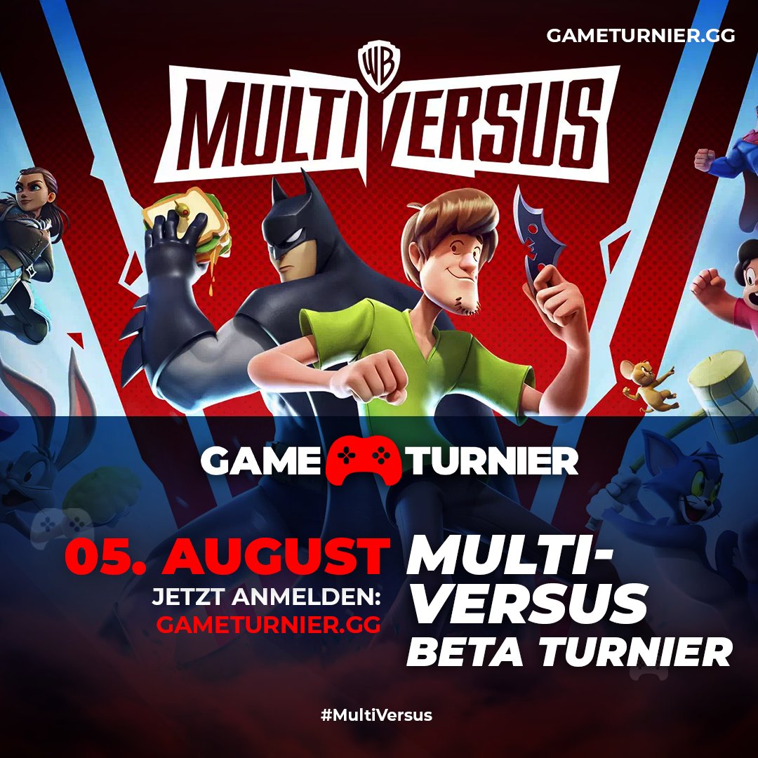 GameTurnier's tweet photo. 🥊 Bereit für eine waschechte Prügelei?
Am 05. August könnt ihr bei uns im #MultiVersus Turnier 🏆 zeigen was ihr drauf habt!
Jetzt anmelden: https://t.co/EnihyTEX77
⏰Der Check-In öffnet um 18:30 Uhr
🪙Zu gewinnen gibts unsere GT Coins
#multiversusturnier #gameturnier https://t.co/XbuFtQLucF