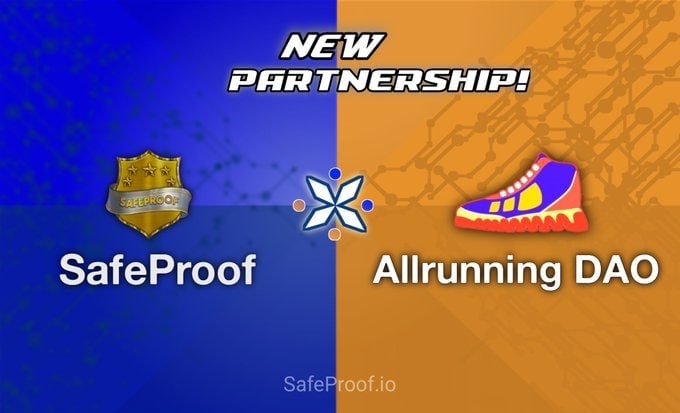 Round2 #airdrop: AllRunning DAO
Reward: 300 ARUN (~$12) 
News: SafeProof
Distribution: September 15th

🔗Airdrop Link: t.me/AllRunningDAON…