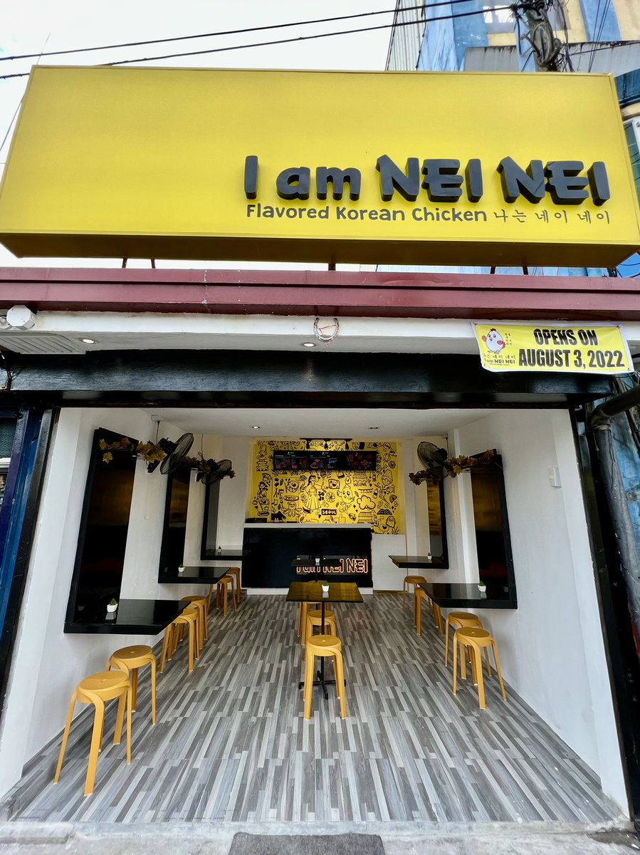nagacitydeck's tweet photo. #IAMNEINEINAGA opens 9AM, Aug3! Flavored Korean Chicken awaits! Burger at Php55 only! Super affordable! Meal at P65! 📍Beside LCC Supermarket Magsaysay https://t.co/1UeRJihyhk