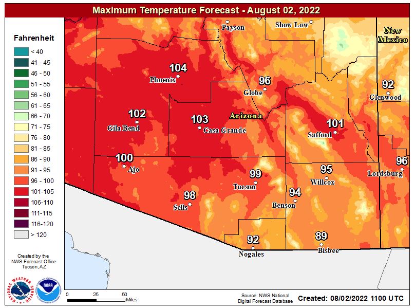 Tucson Fire Department on Twitter "RT NWSTucson Near normal