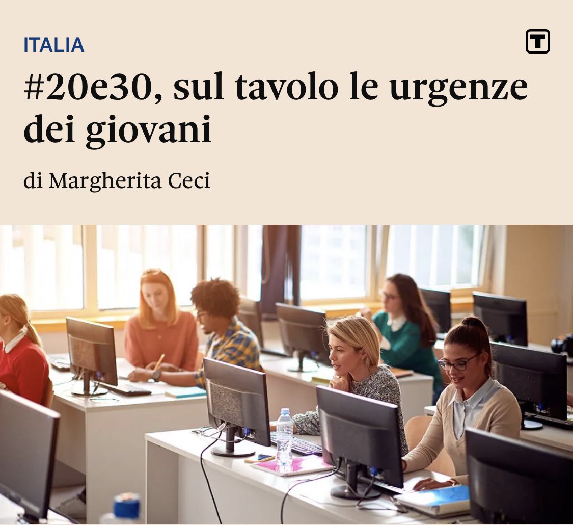 Rassegna stampa #20e30: <a href="/sole24ore/">IlSole24ORE</a> ci ha ascoltato e abbiamo spiegato il progetto. 
Qui il link: amp24.ilsole24ore.com/pagina/AETkxhpB