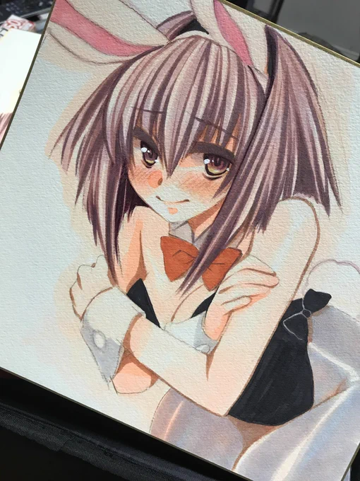 バニーの日らしいのでなんかあったっけと思ったら昔リクエストもらって描いてた色紙果林ありました#バニーの日 