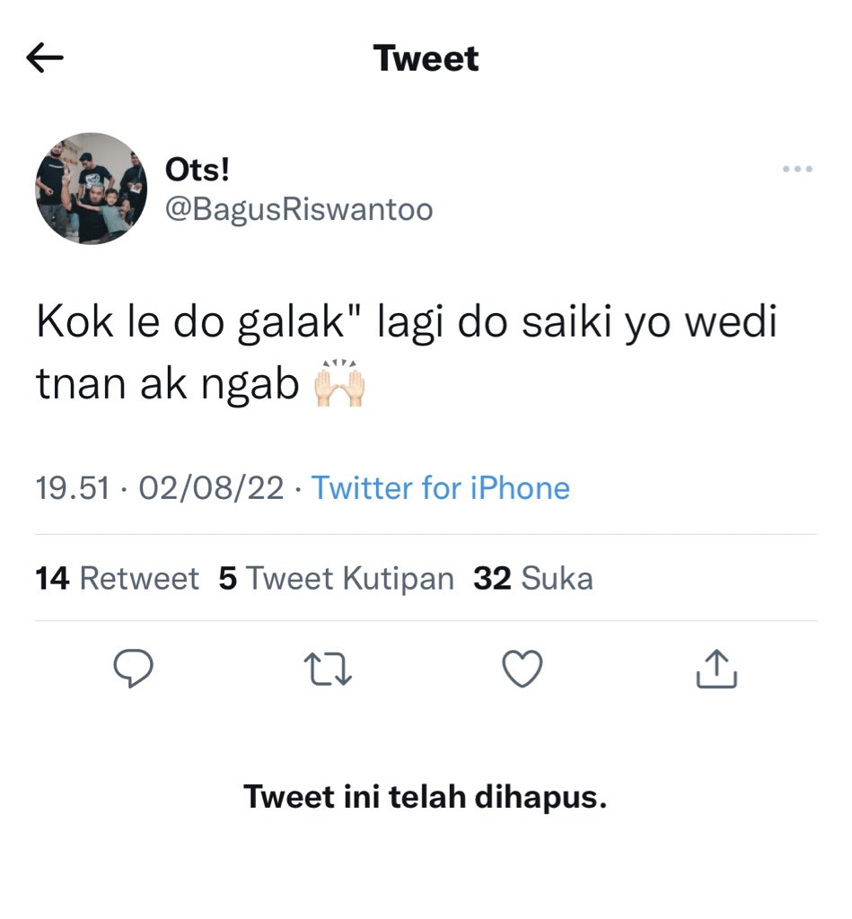 ojongiri's tweet photo. @Bagusriswantoo tweet kok dihapus ngab https://t.co/42xGPPtUtd