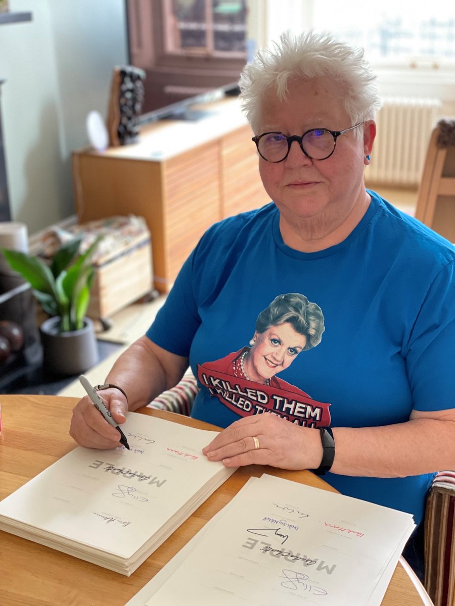 HarperFiction's tweet photo. .@valmcdermid is the latest author to add her signature to the Marple short story collection arriving this September. 🖊️

Pre-order now from @Waterstones for the chance to win 1 of 10 signed copies: https://t.co/leA9gCbnsX

#MarplesGrandTour @agathachristie https://t.co/R3xCDEYdTb