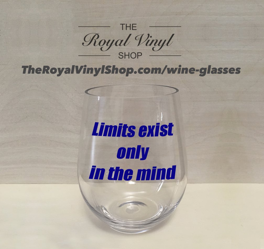 RoyalVinylShop's tweet photo. “Limits Exist Only in the Mind” - Customized Stemless Acrylic Wine Glass by The Royal Vinyl Shop. Personalize your own wine glasses @ https://t.co/EiONXYLfOo

#theroyalvinylshop #limitsexistonlyinthemind #limits #racing #carracing #wineglass #wineglasses #customwineglasses #wine https://t.co/Fv9b0SxMUp