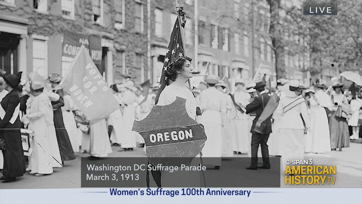 CSPANClassroom's tweet photo. The 19th Amendment to the Constitution, which guarantees American women the right to vote, was ratified #OTD in 1920. Learn more from @WhiteHouseHstry's @cshogan276, @UofMaryland's @LeighMuncy, and @UVA's @jenlawlessUVA: https://t.co/FkFfpBfcR8.
#SSChat #EdChat #ODTH #OnThisDay https://t.co/87FH0mZKEa