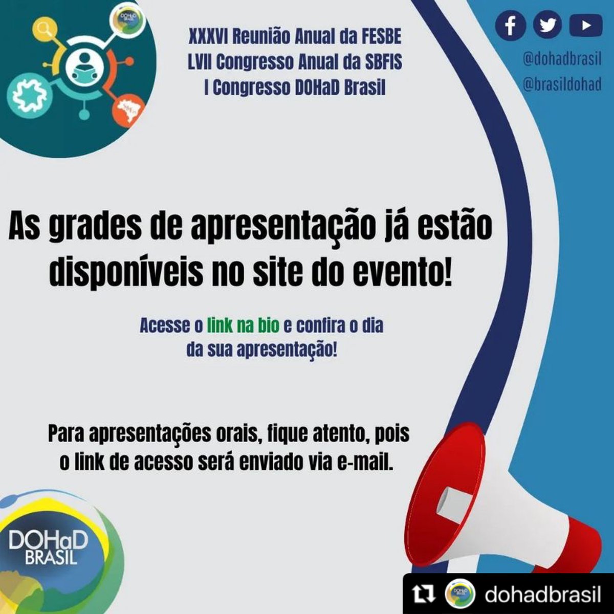 FeSBE (@fesbe) on Twitter photo Ainda não sabe o dia da sua apresentação? Acesse o link fesbe2022.com.br e confira as datas e horários!
#dohad #fesbe #sbfis
#Repost <a href="/BrasilDohad/">DOHaD Brasil</a> Ainda não sabe o dia da sua apresentação? Acesse o link fesbe2022.com.br e confira as datas e horários!
#dohad #fesbe #sbfis
#Repost <a href="/BrasilDohad/">DOHaD Brasil</a>