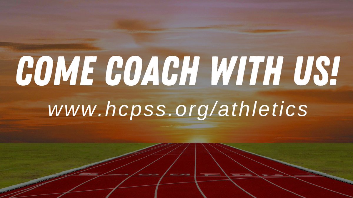 HCPSS's tweet photo. Calling all potential coaches! Be part of our team and fill out a short online form to indicate your interest in coaching HCPSS high school athletics. #JoinHCPSS #HCPSSAthletics Details: https://t.co/TbaG1rdWYe https://t.co/iV7aNzIwtH
