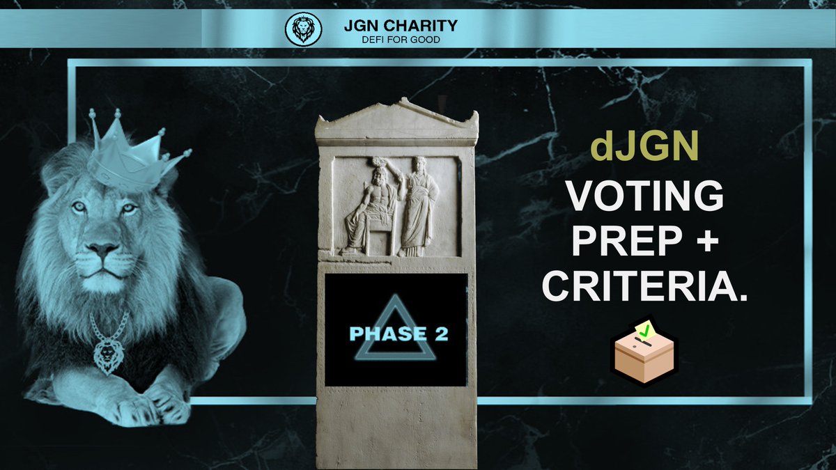 $JGN #DeFiforGood Phase 2 is here + the vote is coming soon!

We're outlining 4 categories: freedom, planet, education + people. 

Criteria to suggest other voting options: 
1. Needs to be a non-profit
2. Must have public erc-20 wallet 
3. No third-party involved: direct donation