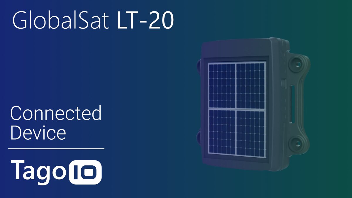 tagoio's tweet photo. Looking for a solar-powered #LoRaWAN tracker for the outdoors? The LT-20 from #GlobalSat is a powerful #IoT device suited for asset tracking & livestock management, with a compact & lightweight design!
Check it out & other devices supported on #TagoIO at https://t.co/Jzr85bindh https://t.co/GsoQP4AYjR