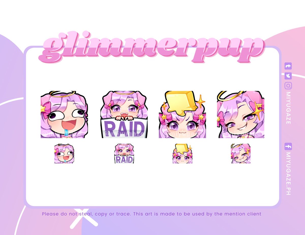 miyugaze's tweet photo. New emotes for the lovely @/glimmerpup 
Thank you so much for the trust! 💖

#twitch #twitchemotes https://t.co/iMuqtsdCQW