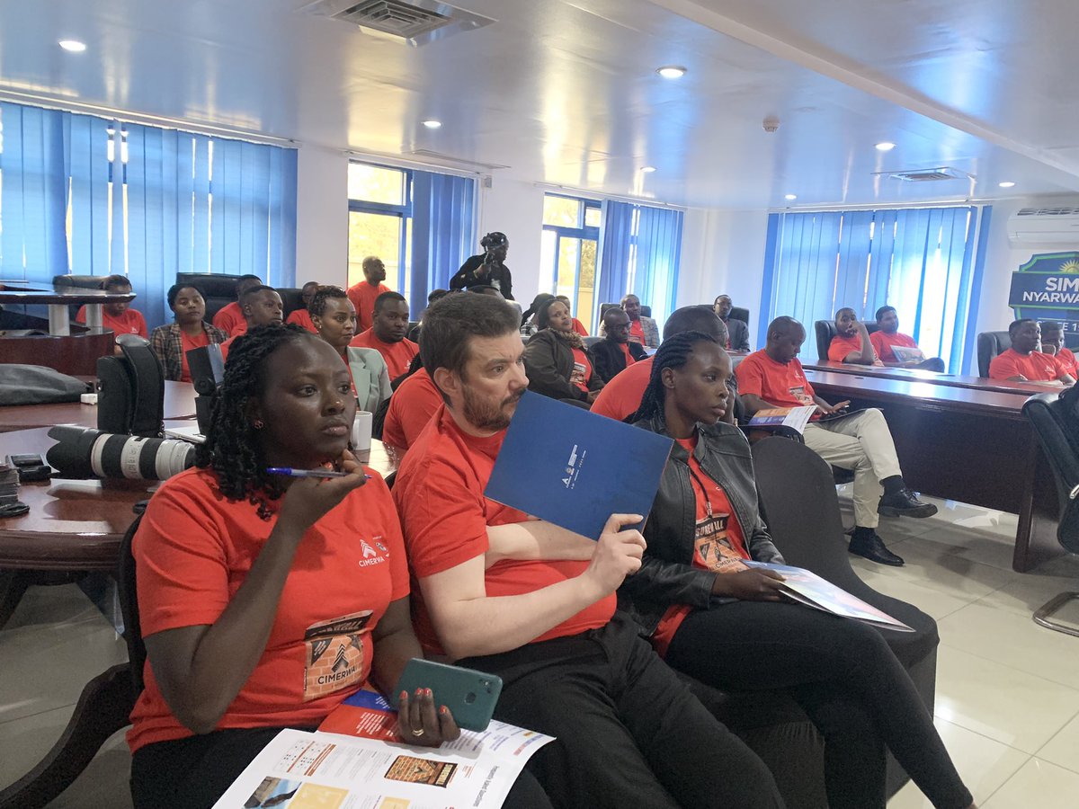 CimerwaPlc's tweet photo. HAPPENING NOW!
The Kigali Staff is looking dapper in red for the launch of our newest addition to the #SureRange - SUREWALL
#UfiteAmahitamo https://t.co/U3hnkb2Pmo