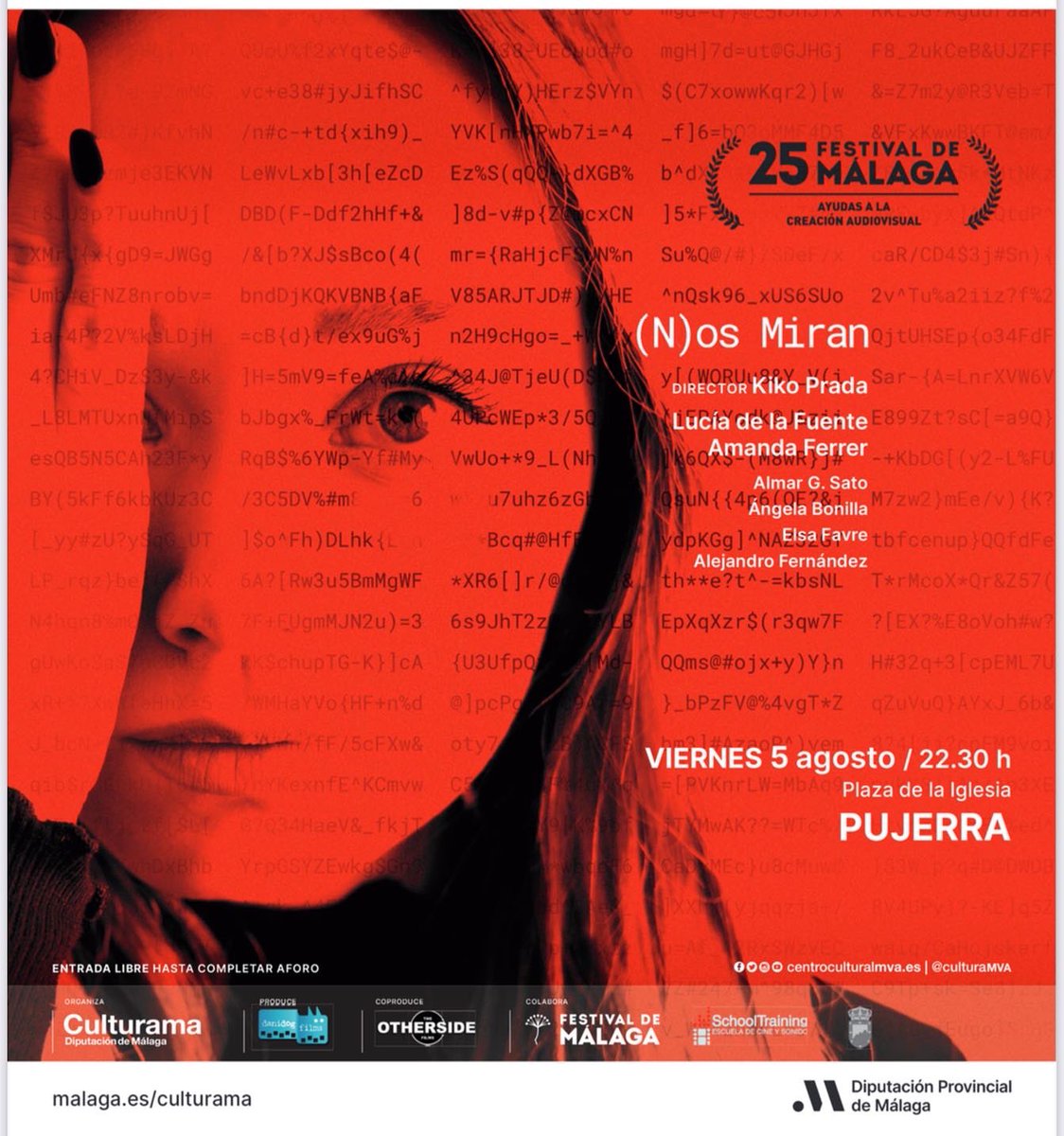 danidog's tweet photo. Sigue La Gira (N)OS MIRAN x la provincia d #Málaga con el apoyo @CulturaMlg @CulturaMVA @diputacionMLG  📽🎞

Esta semana d agosto proyección al aire libre #Cine de #Verano a las 22:30h

#ARCHIDONA miércoles 3 @AyuntArchidona 

#ARRIATE jueves 4 @ArriateAyto 

#PUJERRA viernes 5 https://t.co/d2HidLiRXX
