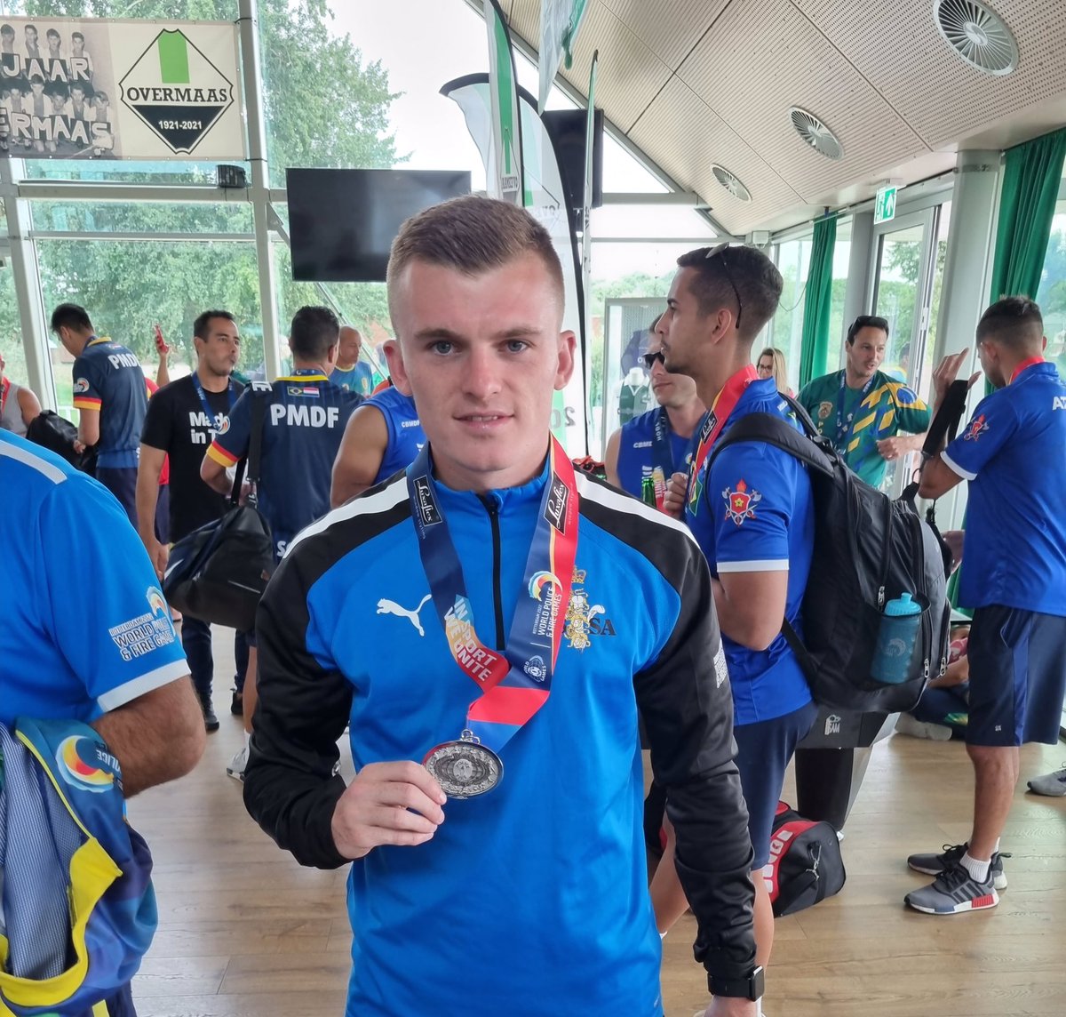 Well done to our Officer Charlie Young in representing HMPPS in the World Police and Fire games in Rotterdam. Coming runners up to the Brazil military police. You should all be really proud of your silver medal. Aim for gold next year in Canada 🥈⚽️
