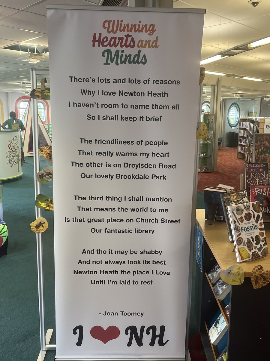 great to go to Newton Heath Library to hear about all the amazing work @WHMmanchester are doing for North Manchester, including a book of poems by local residents in the works, and a @teenage_market in Harpurhey on Sunday 28th August