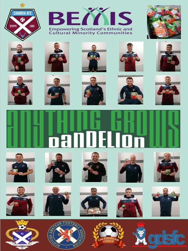 Throwback to our players receiving their seeds from the club as they compete for best homegrown vegetable....there's a joke in there somewhere we think ;) Celebrating the Dandelion Project with our partners Bemis <a href="/bemis_scotland/">BEMIS Scotland</a> 🇱🇻 #anythinggrows