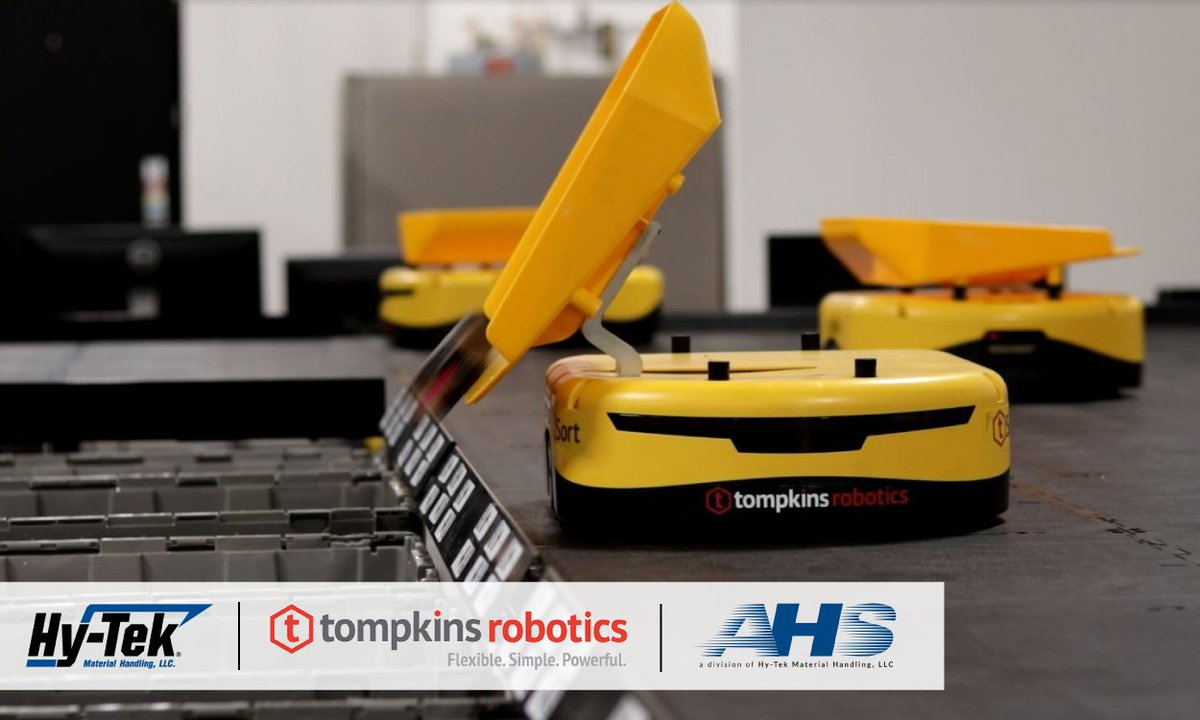 Hy-Tek and AHS Announce Partnership With Tompkins Robotics! The addition of the modular and scalable tSort Sortation solution to Hy-Tek's offerings will maximize the return on investment for the supply chain industry. 

Read the full press release here: bit.ly/3oMqFlA