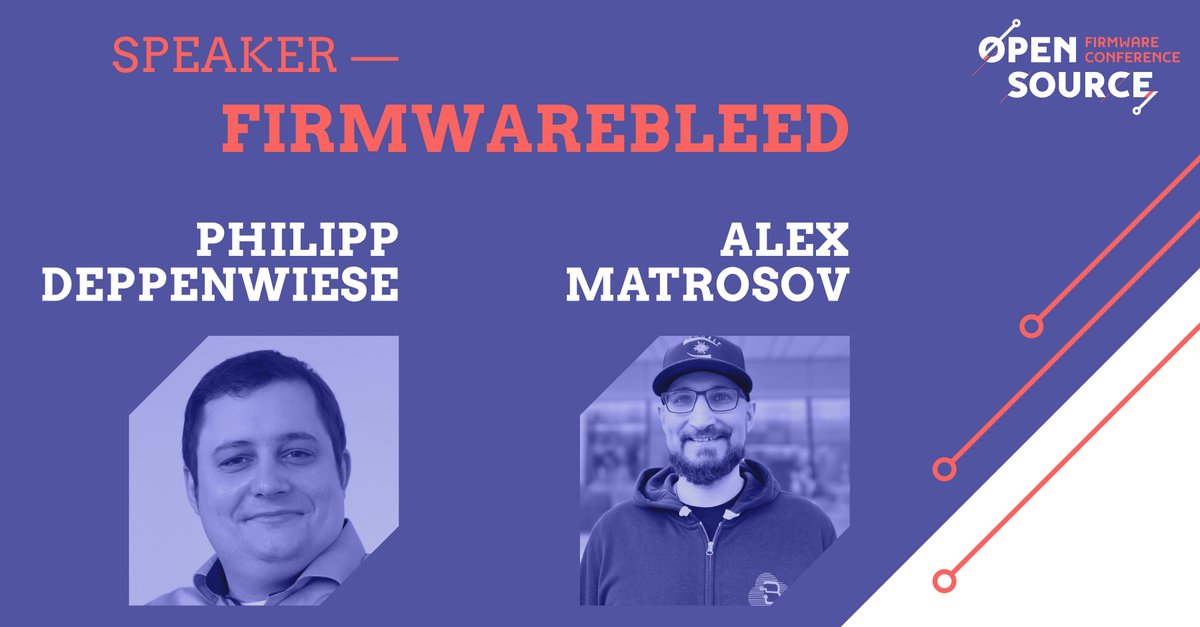 osfc_io's tweet image. Get ready for #OSFC2022 - And welcome @_zaolin_ and @matrosov talking about "FirmwareBleed: The industry failures to adopt SMM
mitigations introduced years ago" - Do they reveal new SMM attacks on this year's OSFC? Find out and grab a ticket!