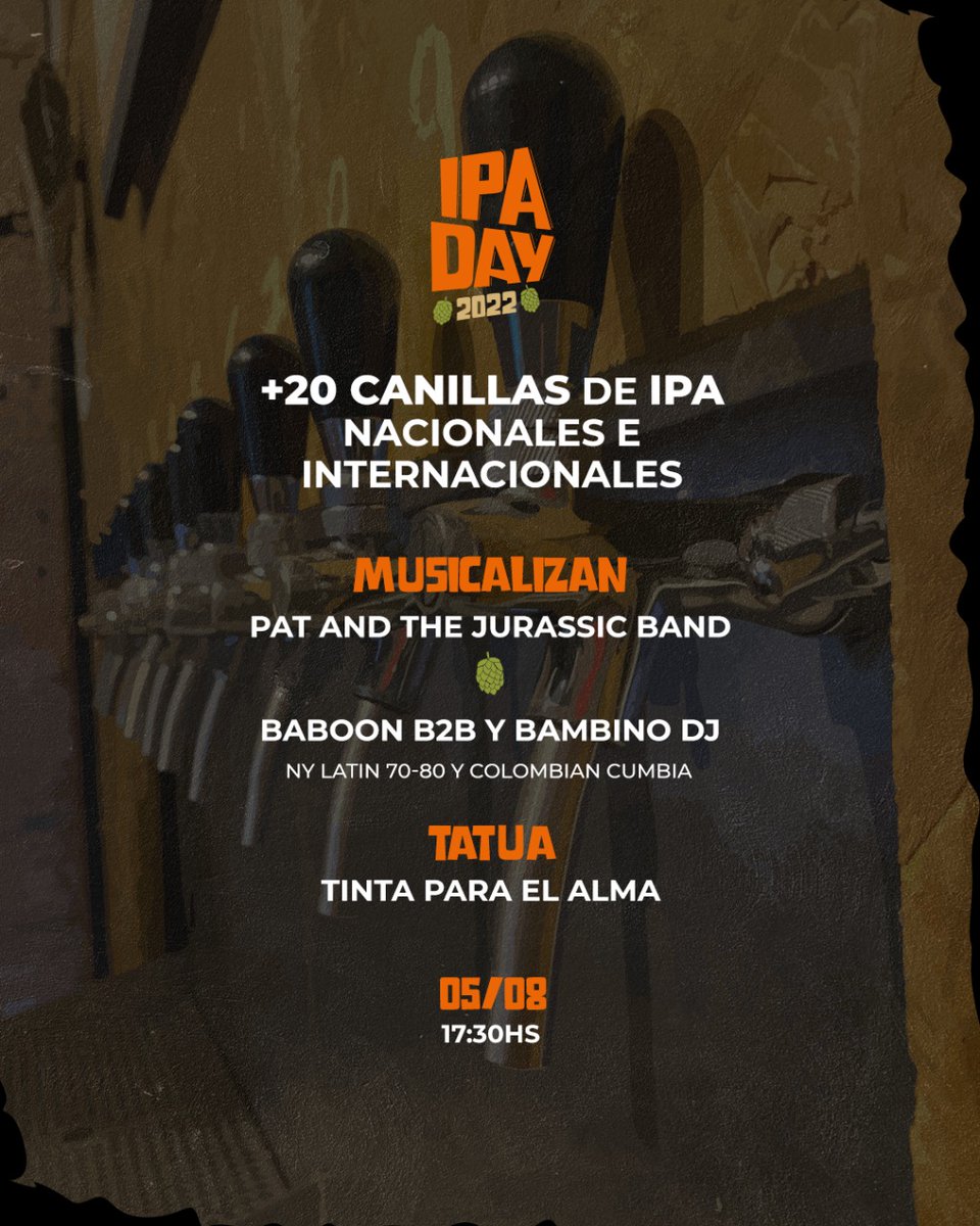 patjurassic's tweet photo. Al parecer hoy es el dia de la cerveza. Salud 😀🍻

Si van a tomar, no manejen. Tampoco armen reuniones con personas conocidas/desconocidas ni realicen promesas. Podrían arrepentirse ☝🏼

También les recuerdo que el viernes 5/08 tocamos en @TapGarage 
🦖🍻
#IPADay #PatEnTap #IPAT https://t.co/TISL1dzWEC