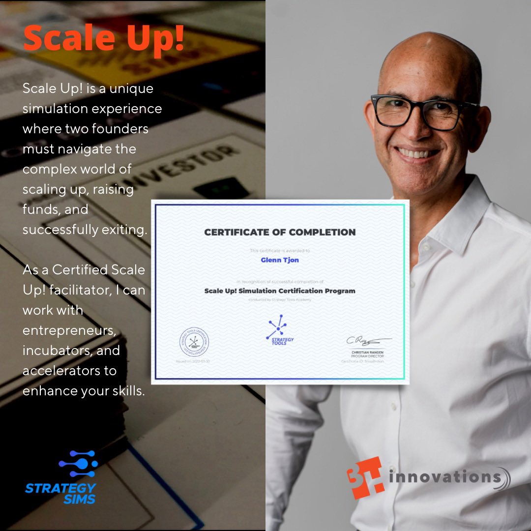 glenntjon's tweet photo. Thrilled to have completed the simulation for #startups by @StrategytoolsIO. Many thanks to @ChrisRangen for creating this comprehensive and in depth #experiencebased #learning platform.  

#staycurious #lifelonglearner https://t.co/ORcGJKWl2B