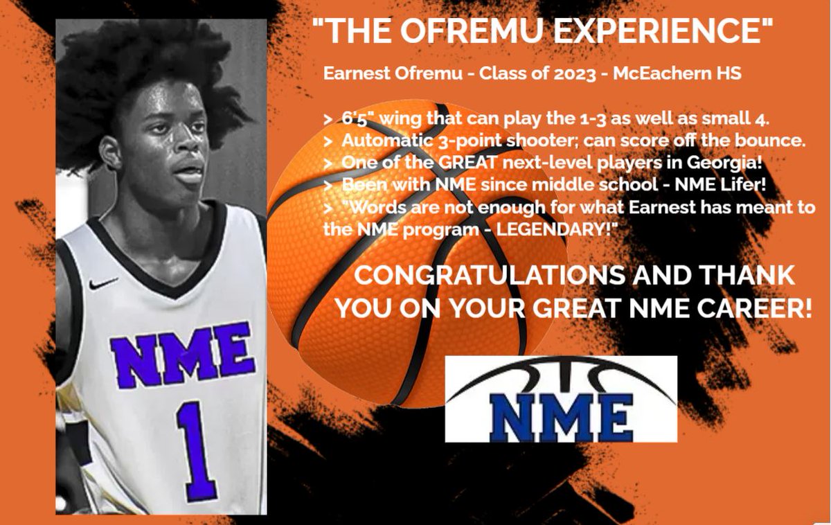 NORTH METRO ELITE (@nmebball) on Twitter photo "THANK YOU EARNEST - WHAT A CAREER! - GOOD LUCK WITH YOUR SENIOR SEASON AND THE NEXT-LEVEL FUTURE THAT AWAITS!" <a href="/EOfremu/">Earnest_Ofremu</a> <a href="/BigTre42/">Tremayne Anchrum Sr.</a> "THANK YOU EARNEST - WHAT A CAREER! - GOOD LUCK WITH YOUR SENIOR SEASON AND THE NEXT-LEVEL FUTURE THAT AWAITS!" <a href="/EOfremu/">Earnest_Ofremu</a> <a href="/BigTre42/">Tremayne Anchrum Sr.</a>