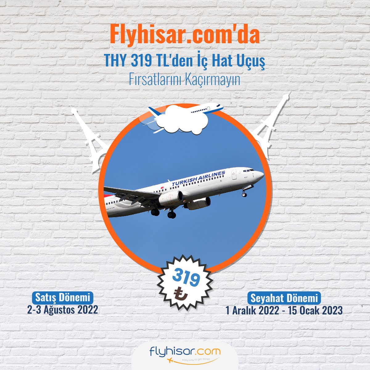 flyhisarcom's tweet photo. Türk hava yollarından iç hat uçuşlarında benzersiz fiyat kampanyası! Gecikmeden alın yerinizi Flyhisar'la ayırtın.

#flyhisar #içhatlar #kampanya #seyahat #erkenrezervasyon #thy #ucuzbilet https://t.co/Jz5wALhQdm