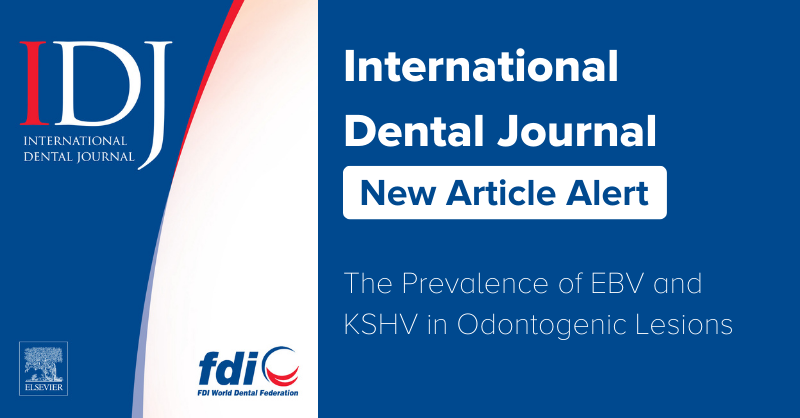 fdiworlddental's tweet photo. #Odontogenic lesions can occur in any patient and evolve as a result of altered dental development. ➡️ Read the #IDJ article that studies the prevalence of Epstein-Barr virus (EBV) and Kaposi sarcoma–associated herpesvirus (KSHV) in such lesions 👉  https://t.co/6LakbSiQ3R ⤵️ https://t.co/U1GmQaVzHa