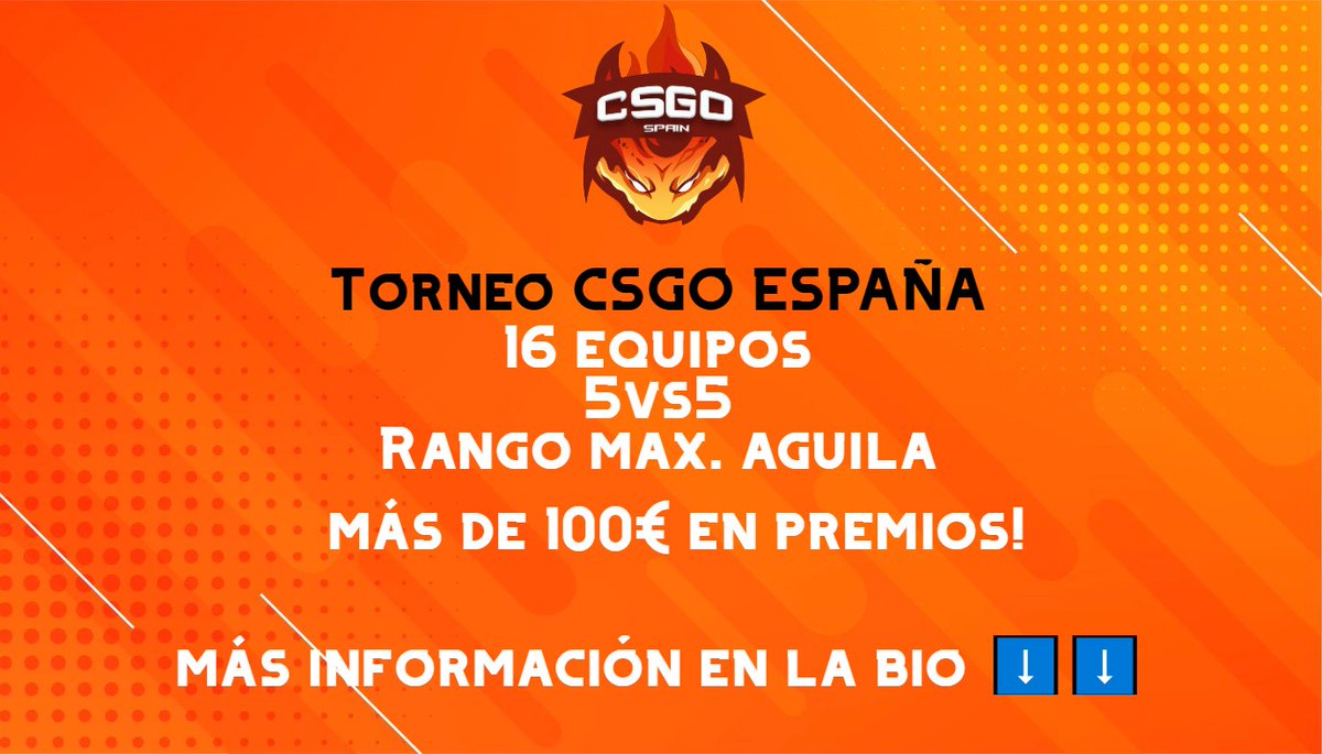 CsgoSpain_'s tweet photo. Hoy es un día muy importante para todo el staff, ya que después de tanto tiempo ¡Volvemos con un torneo por y para la comunidad de CS:GO España!

Más información en nuestro Discord https://t.co/kCHt9p9Bjo

En el canal de Información! https://t.co/RV6qXZ5pYc
