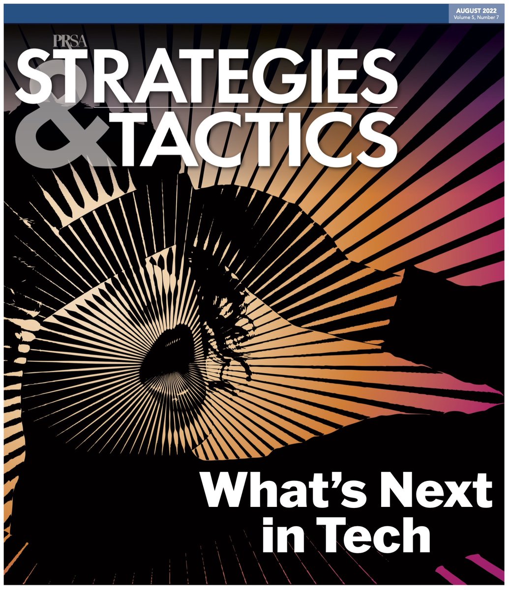 PRSA's tweet photo. Check out the latest edition of Strategies &amp; Tactics >> https://t.co/2eAOZYJEQJ

In this edition, you'll find:
• Insights from the metaverse 
• Thoughts on the impact of AI on PR
• Pointers for better presentations
• Advice on improving work collaboration 
• and much more! https://t.co/il7p0dYefr