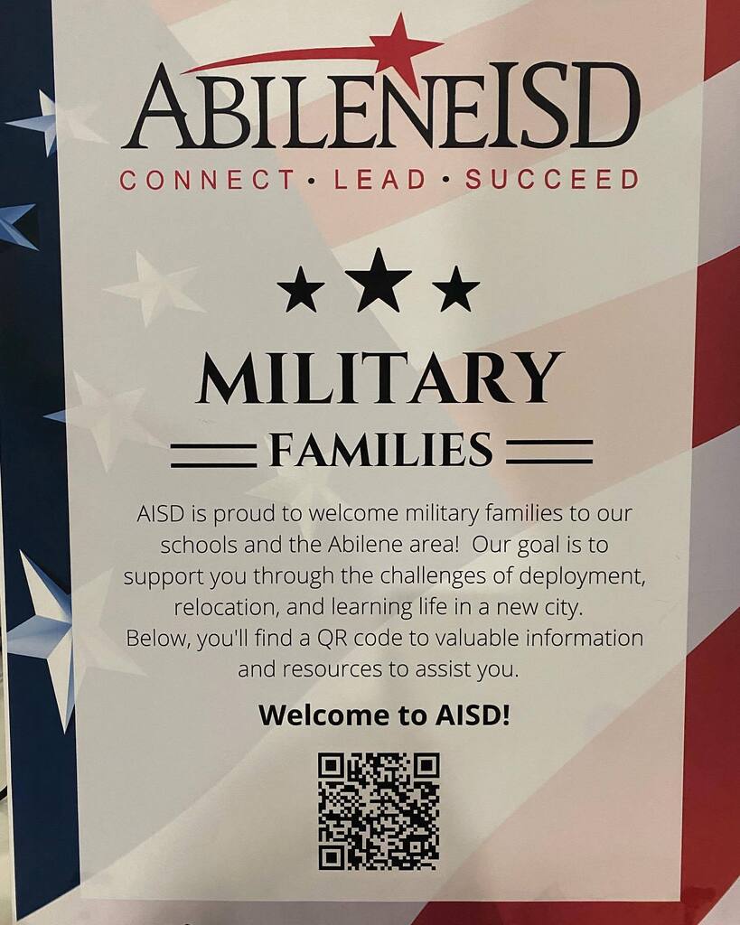 Attention Military Connected Families! We are <a href="/dyess_afb/">Dyess AFB Community</a> for an exclusive registration event just for you! Come by The Hangar Center TODAY from 9am - 1:30pm to register for <a href="/abileneisd/">Abilene ISD</a> and for more information about the start of school! #gameonAISD instagr.am/p/CgwjDgNuFTg/
