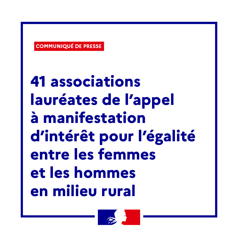 egalite_gouv's tweet photo. Communiqué 🗞 | 41 lauréats de l'appel à manifestation d’intérêt pour l'égalité entre les femmes et les hommes en milieu rural
@Ecologie_Gouv @RomeIsabelle